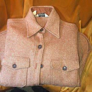 Woolrich women’s jacket; stripes in burnt orange color; size Medium